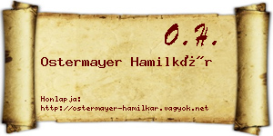 Ostermayer Hamilkár névjegykártya